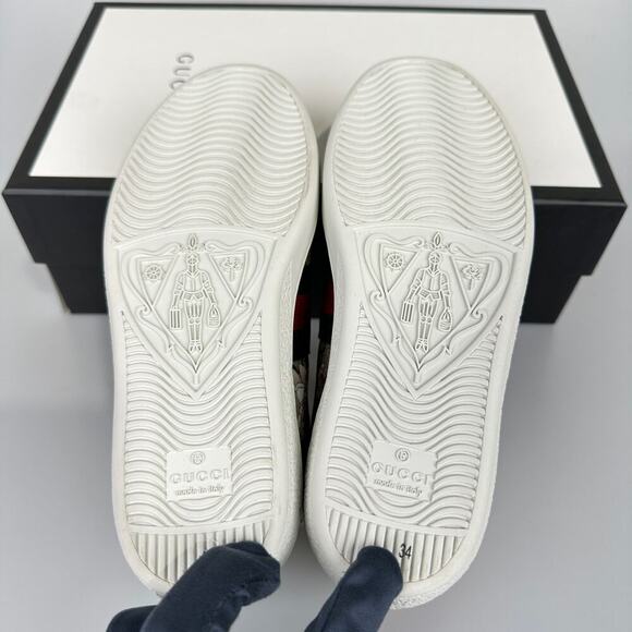 NIB Gucci flora print low-top sneakers Size 34 - Picture 11 of 12